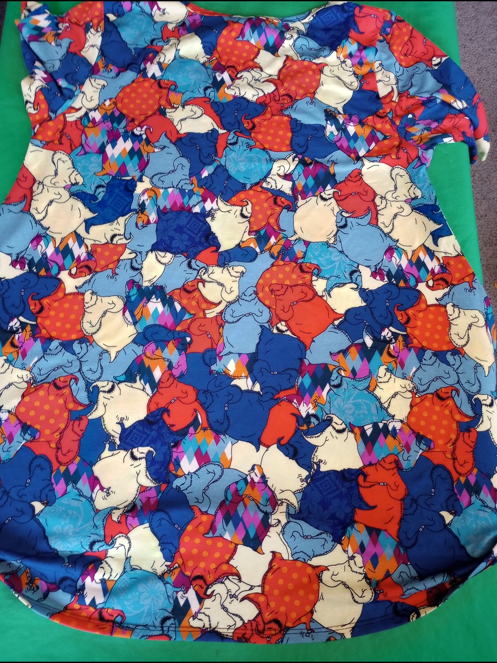 LuLaRoe Disney Oogie Boogie Pastel  Print Top - Pink, Blue, Cream - Picture 4 of 4